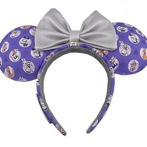 Disney Loungefly 100 Platinum Celebration Finale Purple Ear Headband